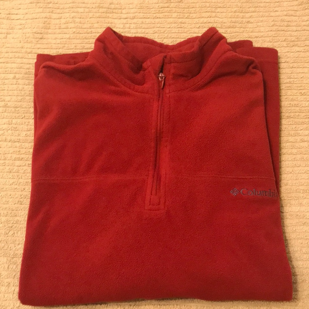 Columbia Mens pullover lightweight sweater Mens size L with zip up neck